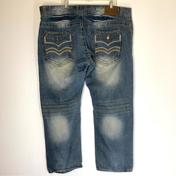 GS-115, 100% Cotton, Straight Leg, Distressed Wash, Jeans. - Picture 1 of 10
